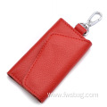 Wholesale Custom Multi Function Coin Purses Unisex Key Holder Case Genuine Leather Key chain Men's Wallet